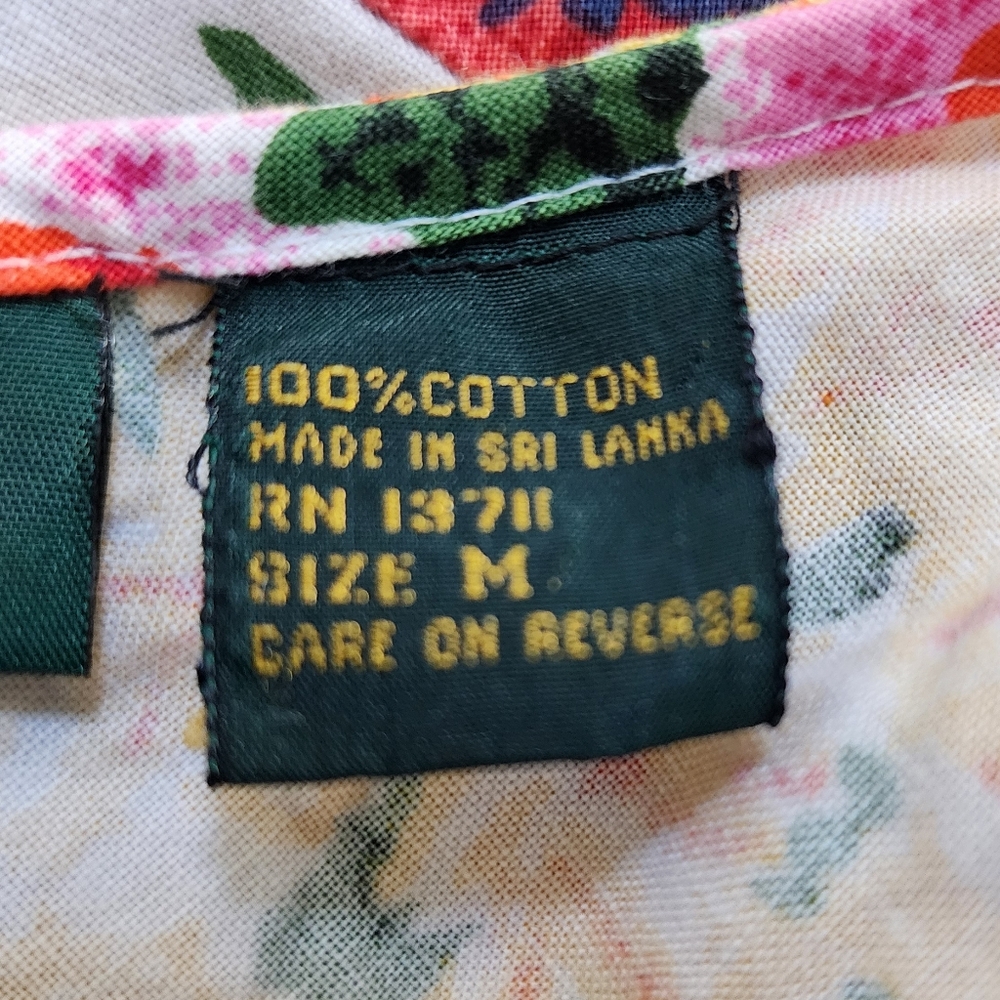 Vintage Robinsons milkmaid dress bright floral sleeveless dress size medium - Picture 9 of 16